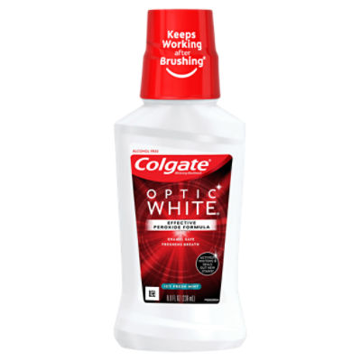 Colgate Optic White Whitening Mouthwash, Fresh Mint - 236 mL, 8 fl. oz.