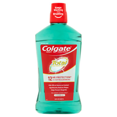 Colgate Total Spearmint Mouthwash, 33.8 fl oz, 33.8 Fluid ounce