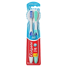 Colgate 360° Sensitive Extra Soft Toothbrush Value Pack, 2 count, 2 Each