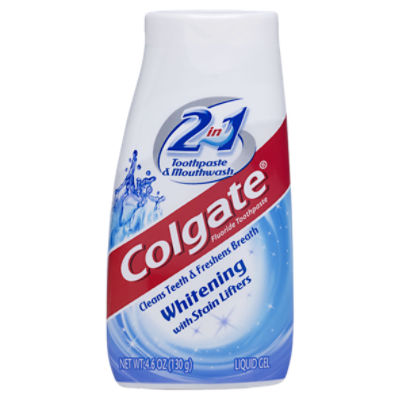 Colgate 2-in-1 Whitening Toothpaste Gel and Mouthwash - 4.6 Ounce, 4.6 Ounce