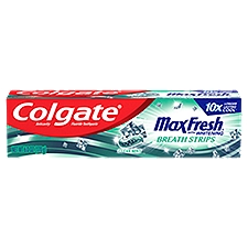 Colgate MaxFresh with Whitening Breath Strips Clean Mint Toothpaste, 6.0 oz
