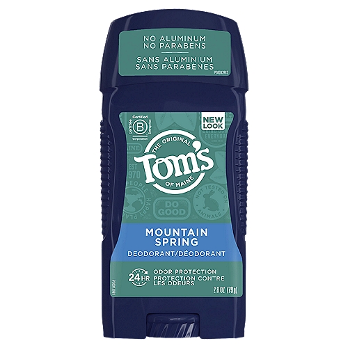 Tom's of Maine Long-Lasting Aluminum-Free Natural Deodorant for Men, Mountain Spring, 2.8 oz.