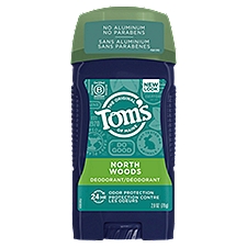 Tom's of Maine Long-Lasting Aluminum-Free Natural for Men North Woods, Deodorant, 2.8 Ounce
