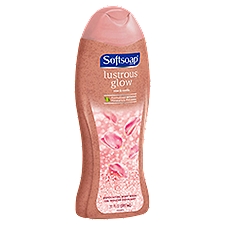 Softsoap Exfoliating Lustrous Glow Pink Rose & Vanilla, Body Wash, 20 Fluid ounce