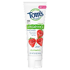 Tom's of Maine Kids Fluoride Natural Silly Strawberry, Toothpaste, 5.1 Ounce