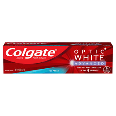 Colgate Optic White Advanced Icy Fresh Teeth Whitening Toothpaste, 4.5 oz
