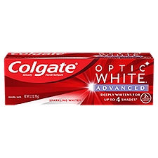 Colgate Optic White Toothpaste, Advanced Teeth Whitening Sparkling White, 3.2 Ounce