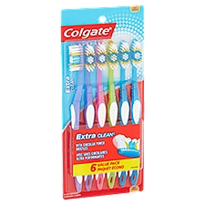 Colgate Extra Clean Soft Toothbrushes Value Pack, 6 count