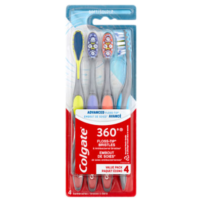 Colgate 360° Soft Toothbrushes Value Pack, 4 count, 4 Each