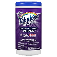 Fabuloso Complete All Purpose Cleaner Lavender Scent, Wipes, 90 Each