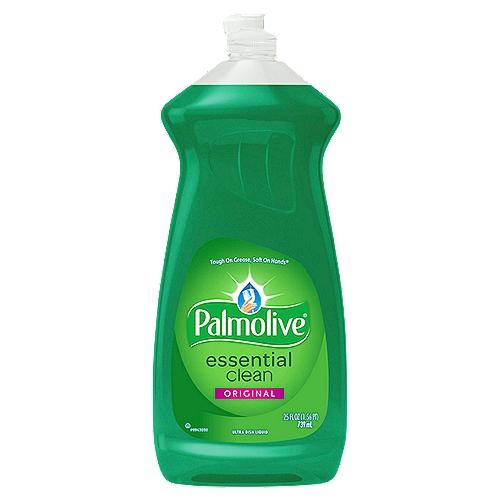 Palmolive Essential Clean Dishwashing Liquid Dish Soap, Original - 25 fluid ounce
Palmolive Essential Clean Original dish liquid is great for everyday clean up. Palmolive is specially formulated to be tough on grease and soft on hands leaving your dishes sparkling. Enjoy cooking more because Palmolive has got clean up covered!

Tough on Grease, Soft on Hands®

Because We Care
0% paraben & phosphates
100% biodegradable active ingredients