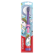Colgate Kids Battery Toothbrush, Extra Soft Kids Toothbrush, Unicorn, 1 Pack
