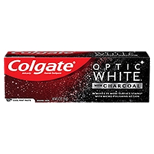 Colgate Optic White Toothpaste, Cool Mint with Charcoal, 4.2 Ounce
