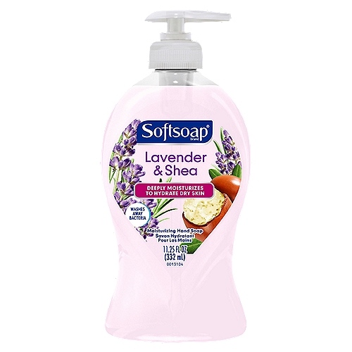 Softsoap Deeply Moisturizing Liquid Hand Soap, Lavender & Shea Butter - 11.25 Fluid Ounce
Softsoap Deeply Moisturizing Liquid Hand Soap, Lavender & Shea Butter hydrates dry skin and washes away bacteria. Softsoap is America's #1 Liquid Hand Soap brand, trusted to clean your hands since 1975.

liquid hand soap liquid soap hand soap liquid moisturizing hand soap shea moisture soap lavender soap lavender hand soap kitchen hand soap hand soap pump hand soap bulk bulk hand soap bathroom soap hand wash soap bathroom hand soap hand soap pack coconut hand soap hand liquid soap scented hand soap hand washing soap moisturizing soap vanilla hand soap paraben-free soap vanilla soap biodegradable hand soap lavender liquid hand soap moisturizing liquid hand soap shea butter hand soap


