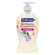 Softsoap Deeply Moisturizing Liquid Pump Warm Vanilla & Coconut Milk, Hand Soap, 11.25 Fluid ounce