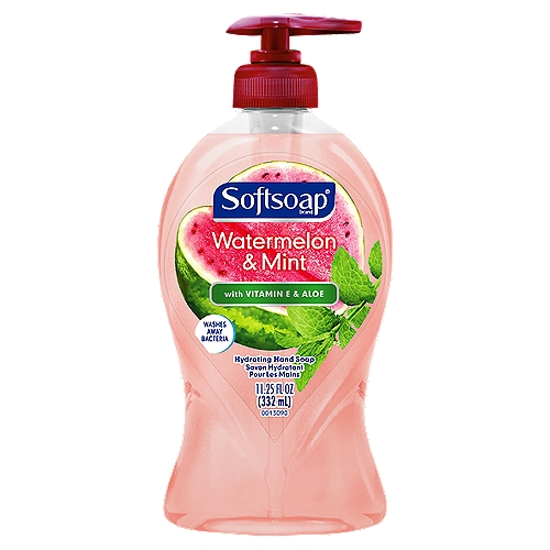 Softsoap Moisturizing Liquid Hand Soap Pump, Watermelon & Mint - 11.25oz Fluid Ounce