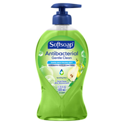 Softsoap Antibacterial Liquid Hand Soap Pump, Gentle Clean, Sparkling Pear - 11.25 Fluid Ounce