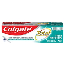 Colgate Total Fresh Mint Stripe Gel, Toothpaste, 3.3 Ounce