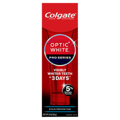 Colgate Optic White Stain Prevention Pro Series Anticavity Fluoride Toothpaste, 3.0 oz, 3 Ounce