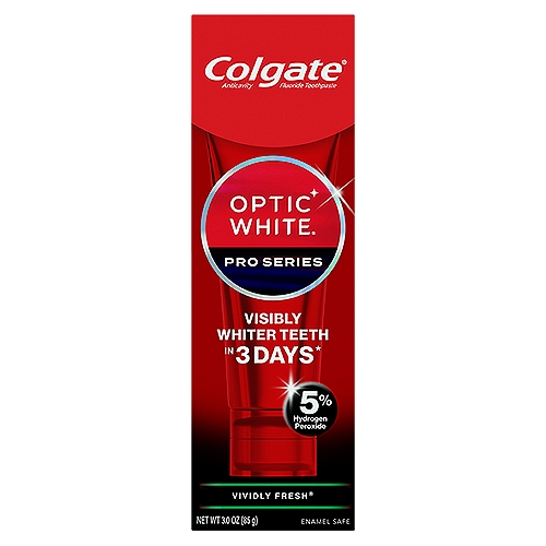 Colgate Optic White Vividly Fresh Pro Series Anticavity Fluoride Toothpaste, 3.0 oz