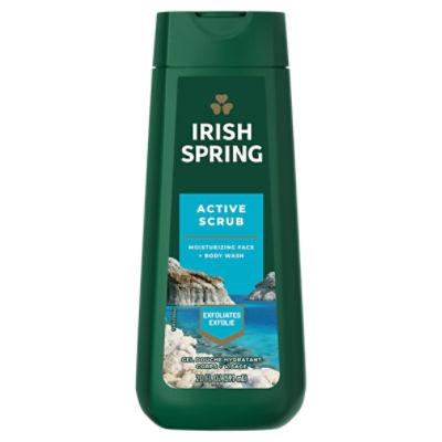 Irish Spring Active Scrub Body Wash for Men, 20 Oz