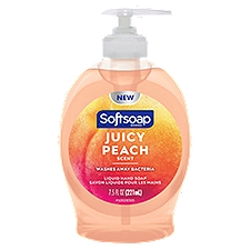 Softsoap Liquid Hand Soap Pump, Juicy Peach Scent - 7.5 Fluid Ounce