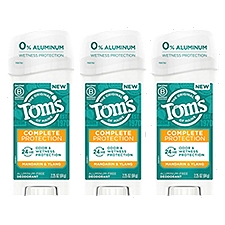 Tom's of Maine Complete Protection Mandarin & Ylang Aluminum-Free, Aluminium-Free Deodorant, 2.25 Ounce