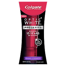 Colgate Optic White Pro Series Whitening Toothpaste with 5% Hydrogen Peroxide Enamel Strength 2.1oz, 2.1 Ounce