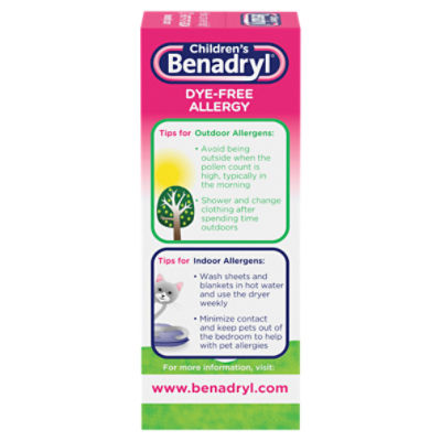 Benadryl Children's Dye-Free Allergy Bubble Gum! Flavored Liquid, 4 fl oz Image 9 of 10