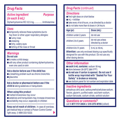 Benadryl Children's Dye-Free Allergy Bubble Gum! Flavored Liquid, 4 fl oz Image 2 of 10