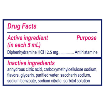 Benadryl Children's Dye-Free Allergy Bubble Gum! Flavored Liquid, 4 fl oz Image 3 of 10