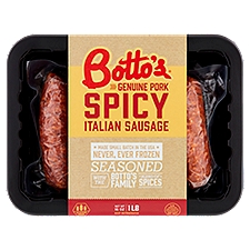 Botto's Genuine Pork Spicy Italian Sausage, 16 oz, 16 Ounce