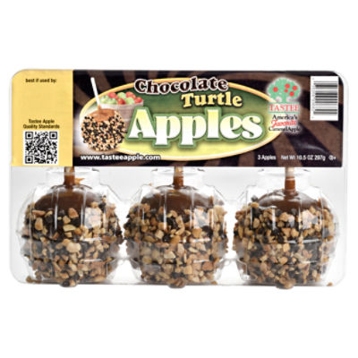 Tastee Chocolate Turtle Apples, 3 count, 10.5 oz
