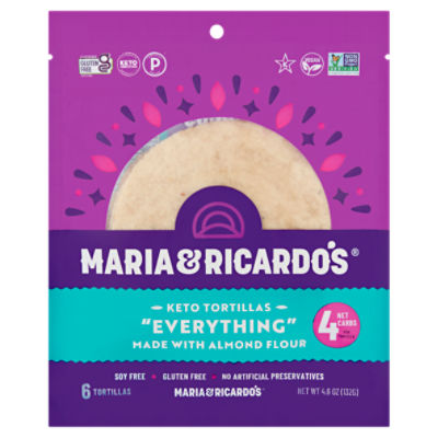 Maria and Ricardo's "Everything" Keto Tortillas, 6 count, 4.6 oz