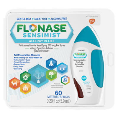 Flonase Sensimist Allergy Relief Nasal Spray Non Drowsy Allergy Medication, Gentle Mist - 60 Sprays