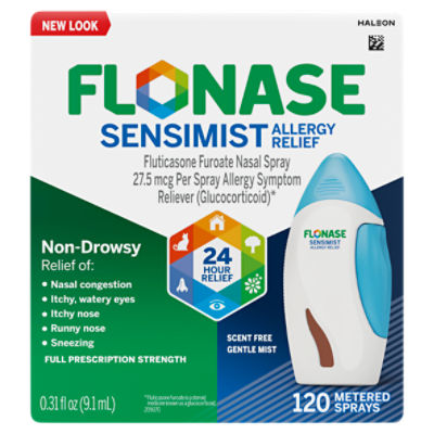 Flonase Sensimist Allergy Relief Nasal Spray Non Drowsy Allergy Medication, Gentle Mist - 120 Sprays