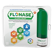 Flonase Nasal Spray, Full Prescription Strength Allergy Relief 50 mcg, 0.62 Fluid ounce