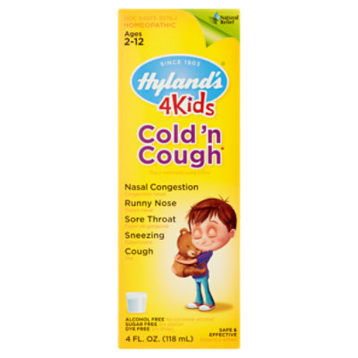 Hyland's 4 Kids Cold 'n Cough Liquid, Ages 2-12, 4 fl oz, 4 Fluid ounce