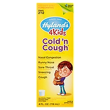 Hyland's 4 Kids Cold 'n Cough Liquid, Ages 2-12, 4 fl oz, 4 Fluid ounce