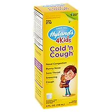 Hyland's 4 Kids Ages 2-12, Cold 'n Cough Liquid, 4 Fluid ounce