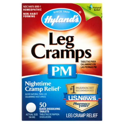 Hyland's Nighttime Leg Cramp Relief PM 194 mg, QuickDissolving Tablets