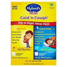 Hyland's 4Kids Cold 'n Cough Day & Night Liquid Value Pack, Ages 2-12, 8 fl oz, 8 Fluid ounce