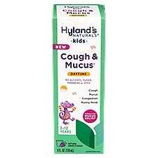 Hyland's Naturals Kids Cough and Mucus Daytime Homeopathic Liquid, 2-12 years, 4 fl oz