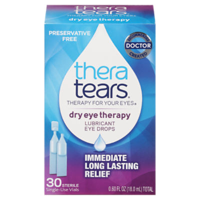 Thera Tears Dry Eye Therapy Lubricant Eye Drops, 30 count, 0.60 fl oz