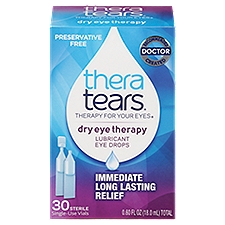 Thera Tears Dry Eye Therapy Lubricant Eye Drops, 30 count, 0.60 fl oz