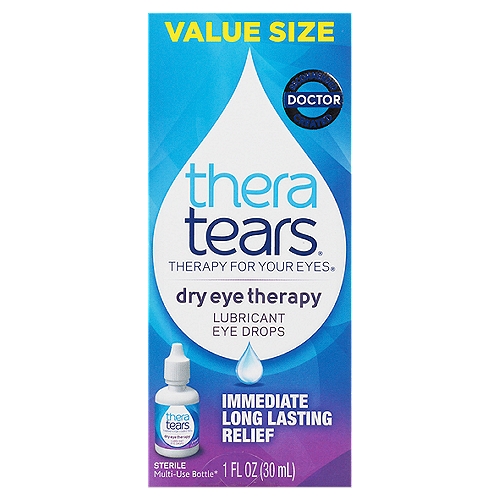 Thera Tears Dry Eye Therapy Lubricant Eye Drops Value Size, 1 fl oz