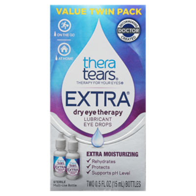 Thera Tears Extra Dry Eye Therapy Lubricant Eye Drops Value Twin Pack