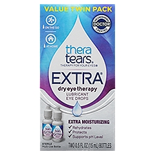 Thera Tears Extra Dry Eye Therapy Lubricant Eye Drops Value Twin Pack, 0.5 fl oz, 2 count