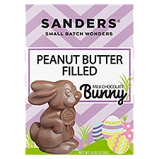 Sanders Peanut Butter Filled Milk Chocolate Bunny, 6 oz, 6 Ounce
