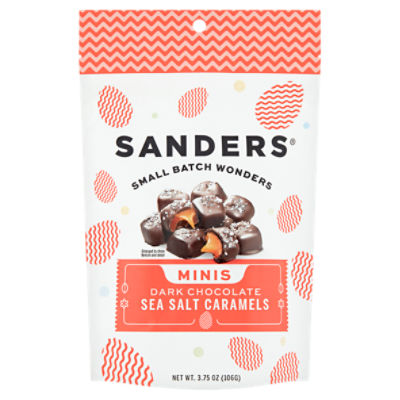 Sanders Sea Salt Caramels Dark Chocolate Minis, 3.75 oz